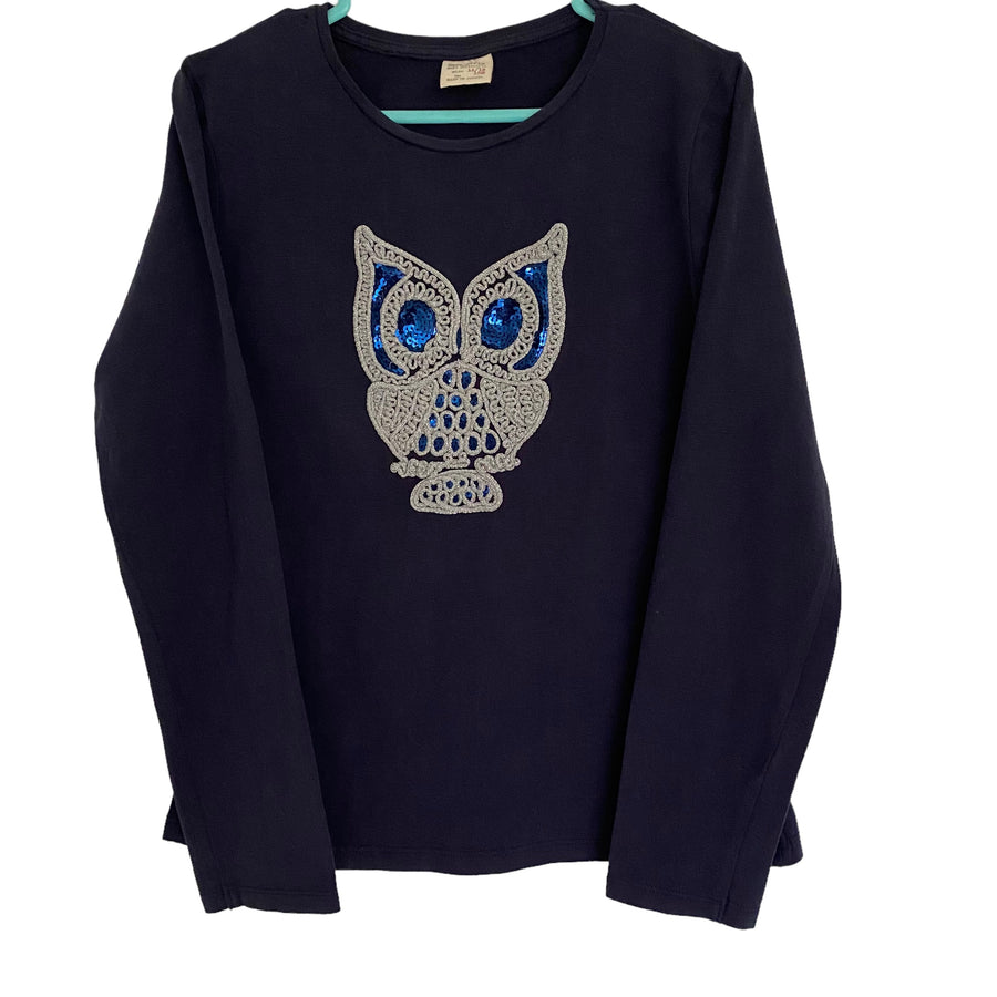 Zara Embossed Owl top - Size 12