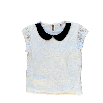 H&M Lace Top White Size 9-10