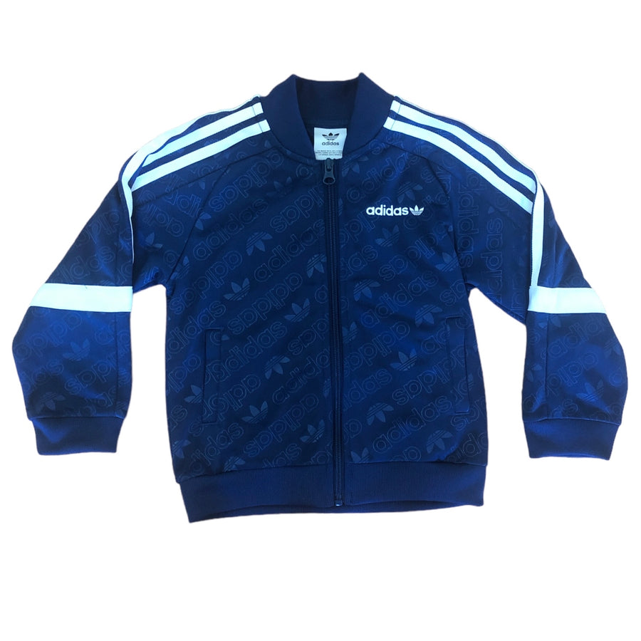 Adidas Blue zip jumper - Size 4-5