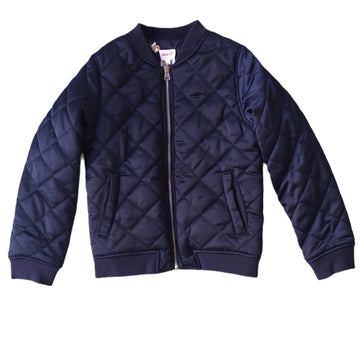 SEED Navy & silver heart quiltedreversible jacket - Size 9