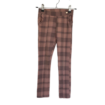 H&M Pink & black check trousers -  Size 7