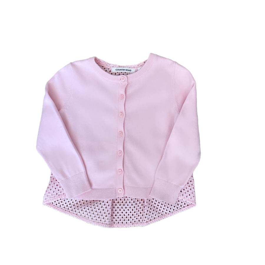 country road pink cardigan - Size 3
