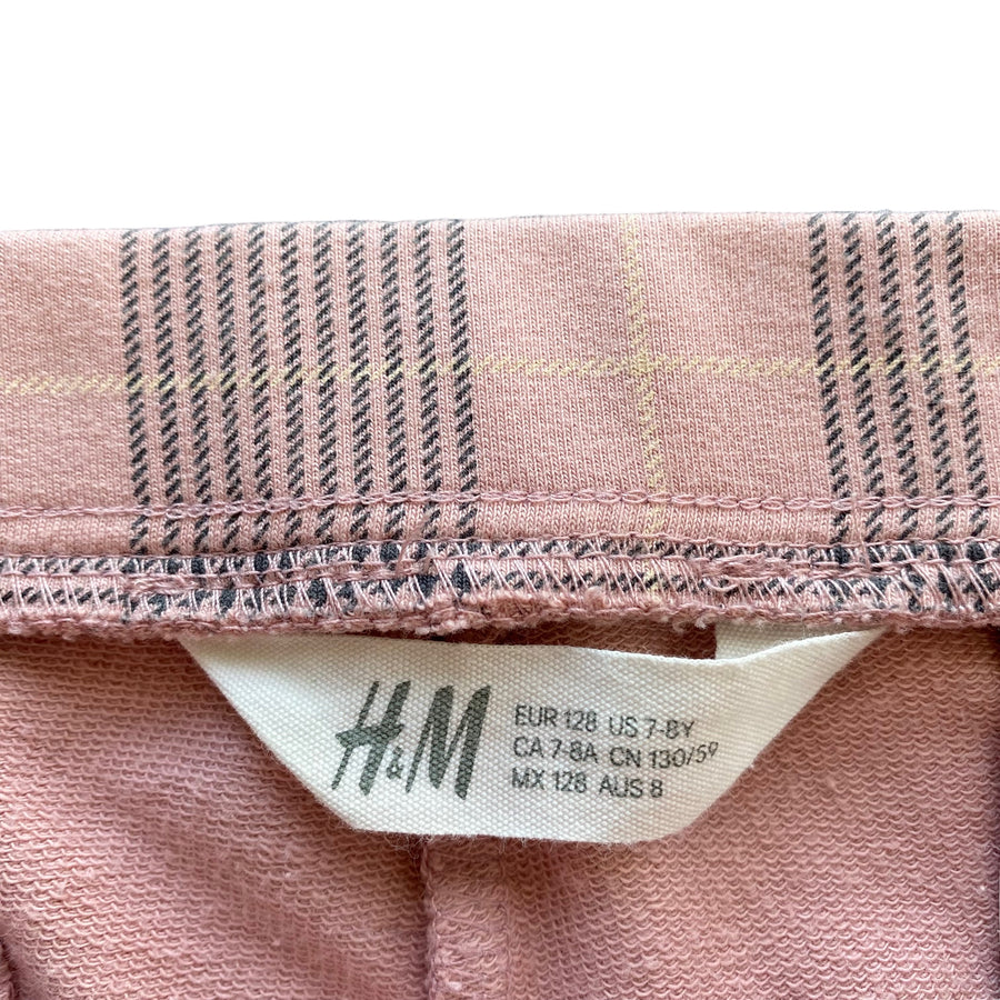 H&M Pink & black check trousers -  Size 7