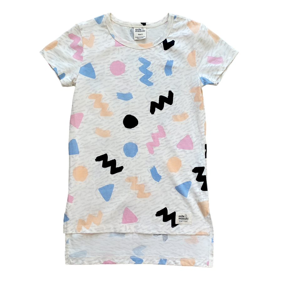 Milk & Masuki Multi Colour ShapeT-Shirt Dress  Size 5