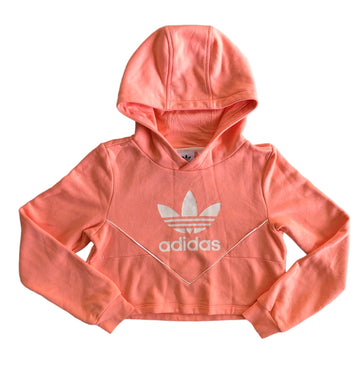 Adidas Peach cropped hoodie - Size 9-10