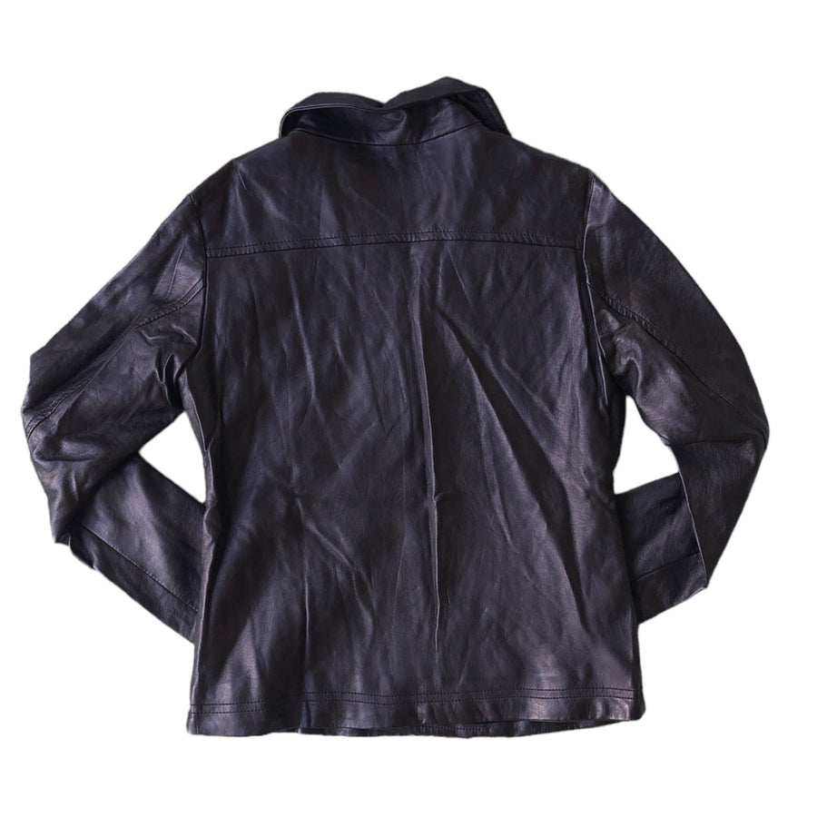 Miss Understood Black pleather jacket - Size 8