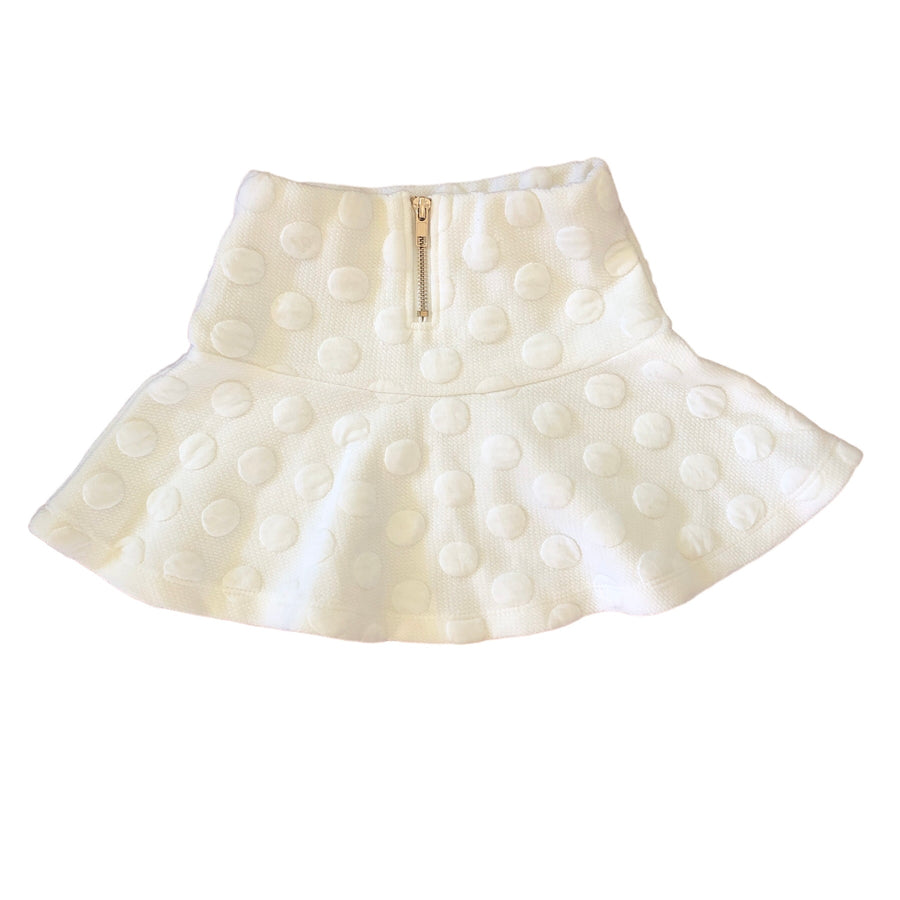 Seed White polka dot skirt - Size 3-4