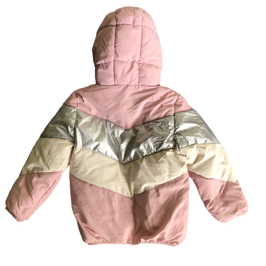 Cotton On Pink & silver puffer jacket - 5-6
