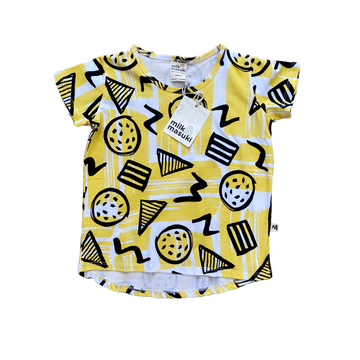 Milk & Masuki Yellow Multi T-Shirt NWT Size 3