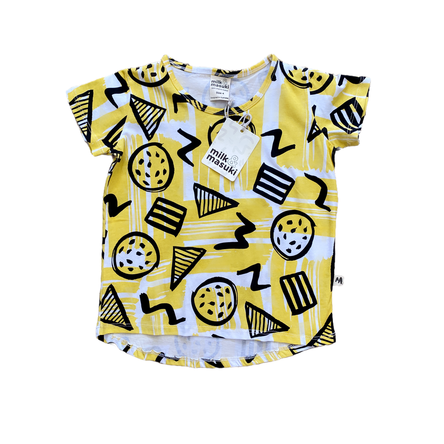 Milk & Masuki Yellow Multi T-Shirt NWT Size 3