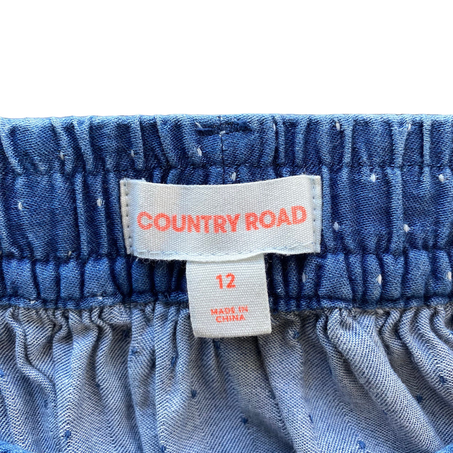Country Road Skirt blue with White Spots - Size 12