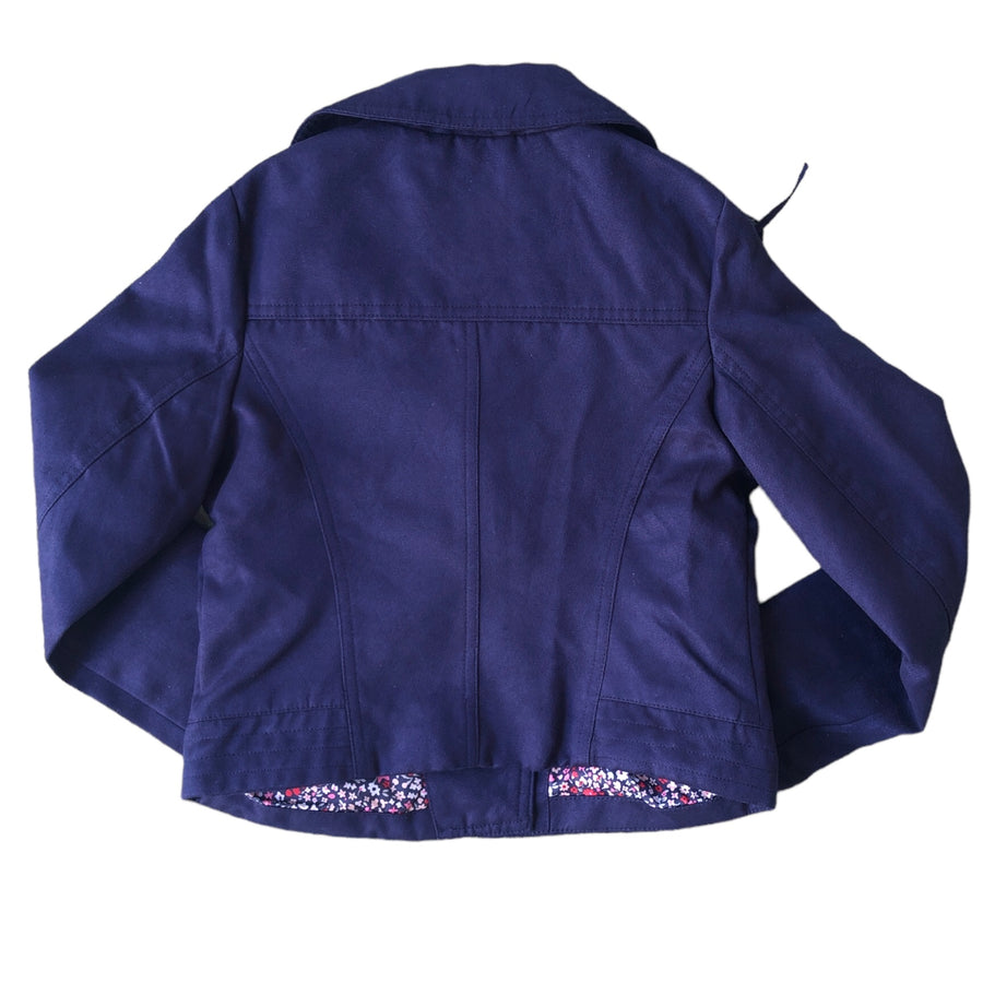 Michael Kors Navy suede-look jacket - Size 7-8