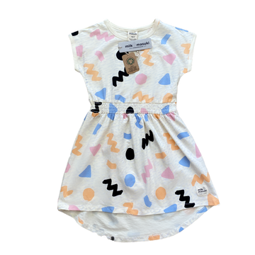 Milk & Masuki Multi Colour Shape Dress NWT Size 6