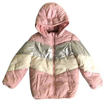 Cotton On Pink & silver puffer jacket - 5-6