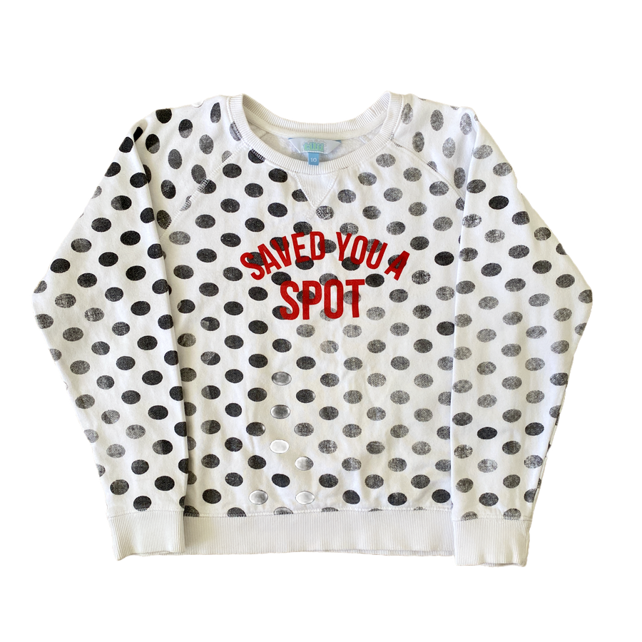 Tilii Jumper White Grey Spot Size 10