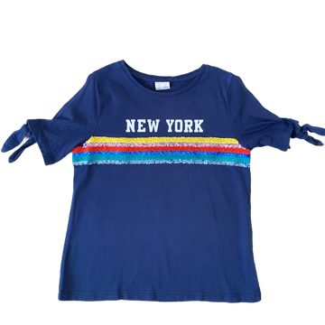 Zara Blue sequin tee - Size 8