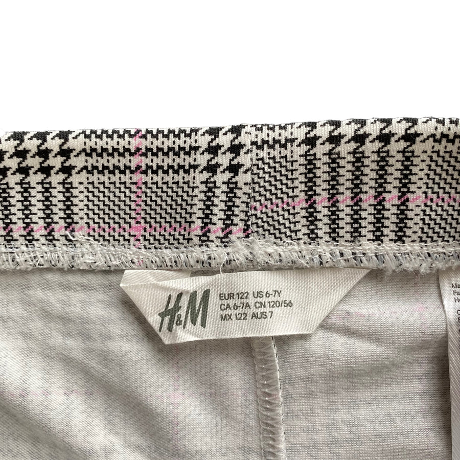 H&M Pink Check pants - Size 7