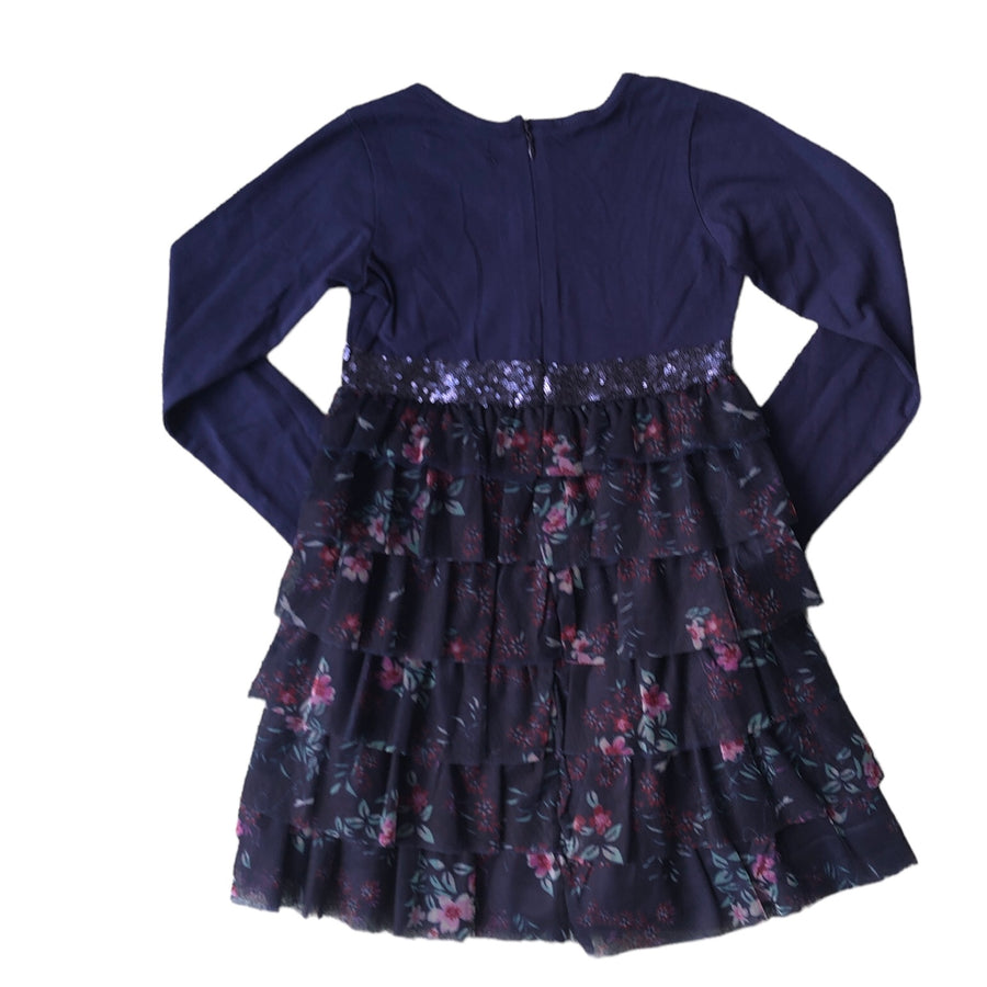 Freshbaked Navy & flower tulle dress - Size 6