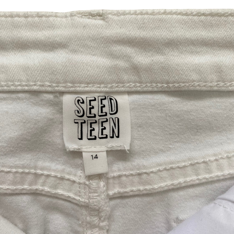 Seed Teen White denim skirt - Size 14