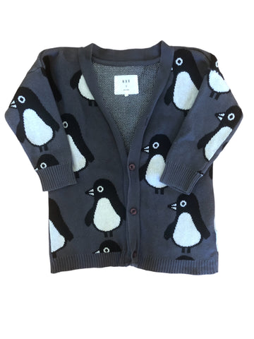 Huxaby Long penguin cardi - Size 2