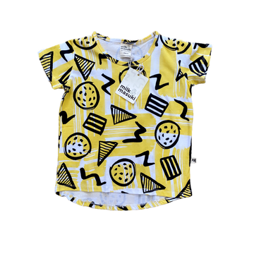 Milk & Masuki Yellow Multi T-Shirt NWT Size 4