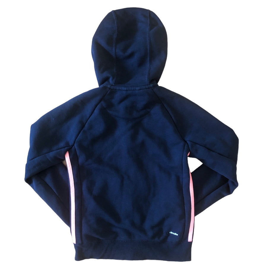 Adidas Black & pink zip hoodie - Size 9-10