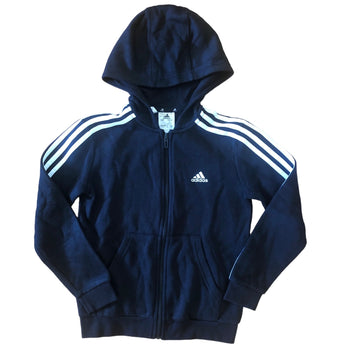 Adidas Black hoodie with zip - Size 9-10