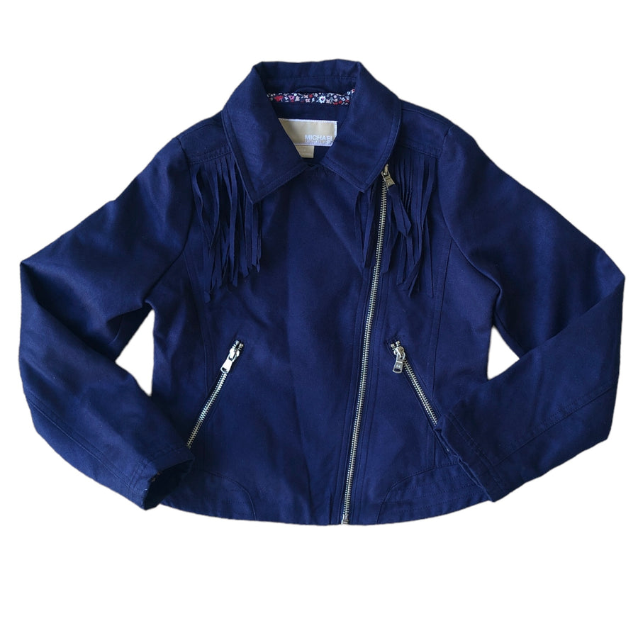Michael Kors Navy suede-look jacket - Size 7-8