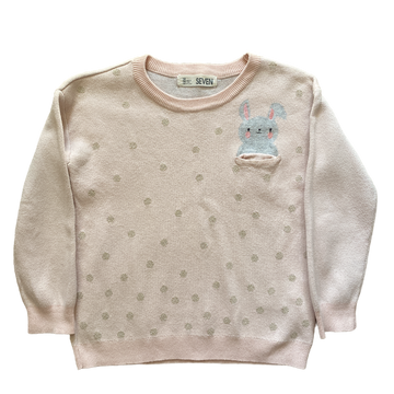 Cotton On Gold Spot Bunny Jumper - Size 7