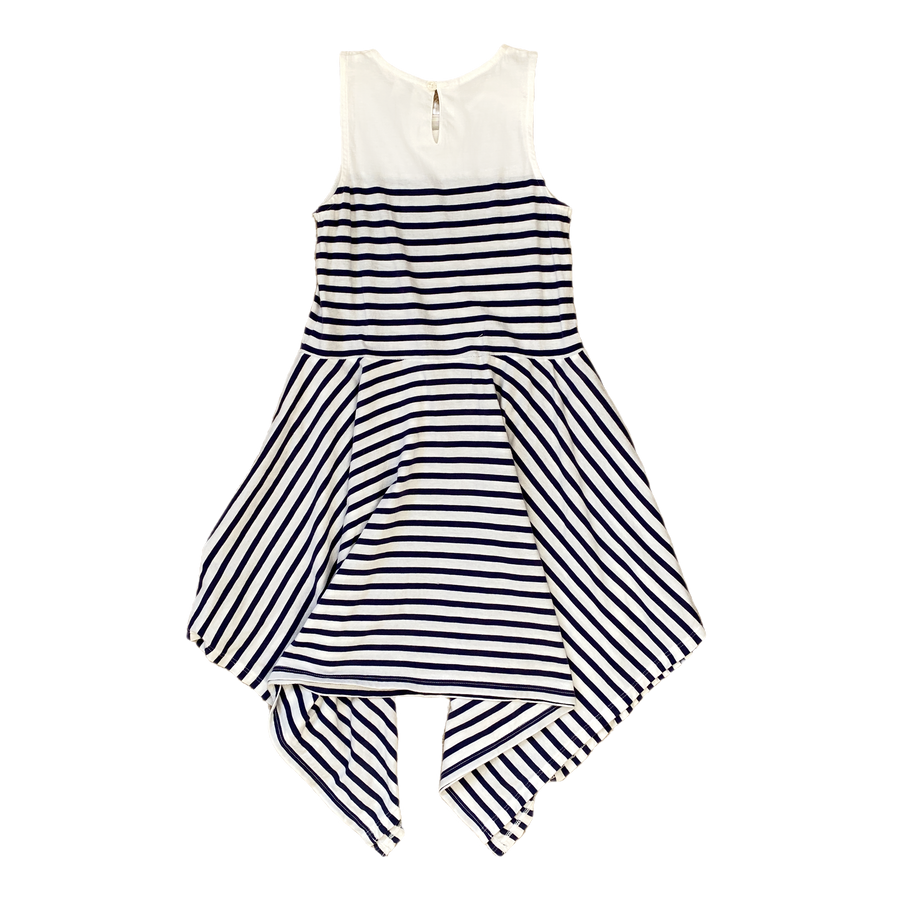 Country Road Striped White & Blue Dress - Size 7