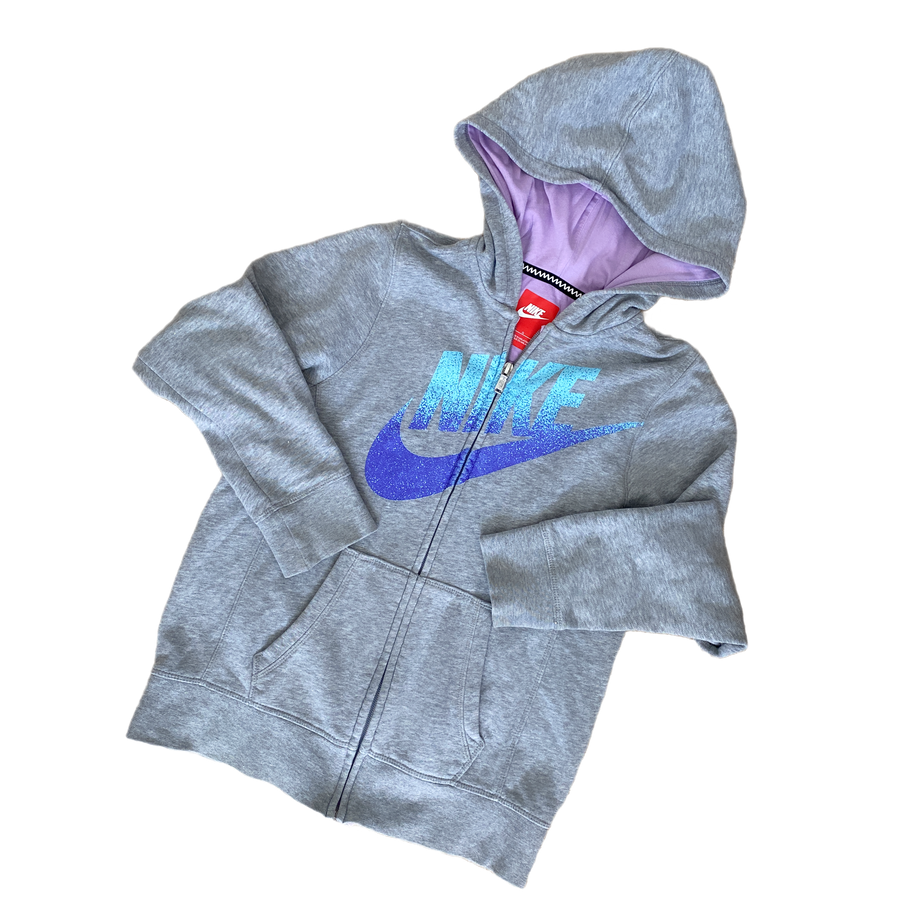 Nike Girls Hoodie Grey Size L