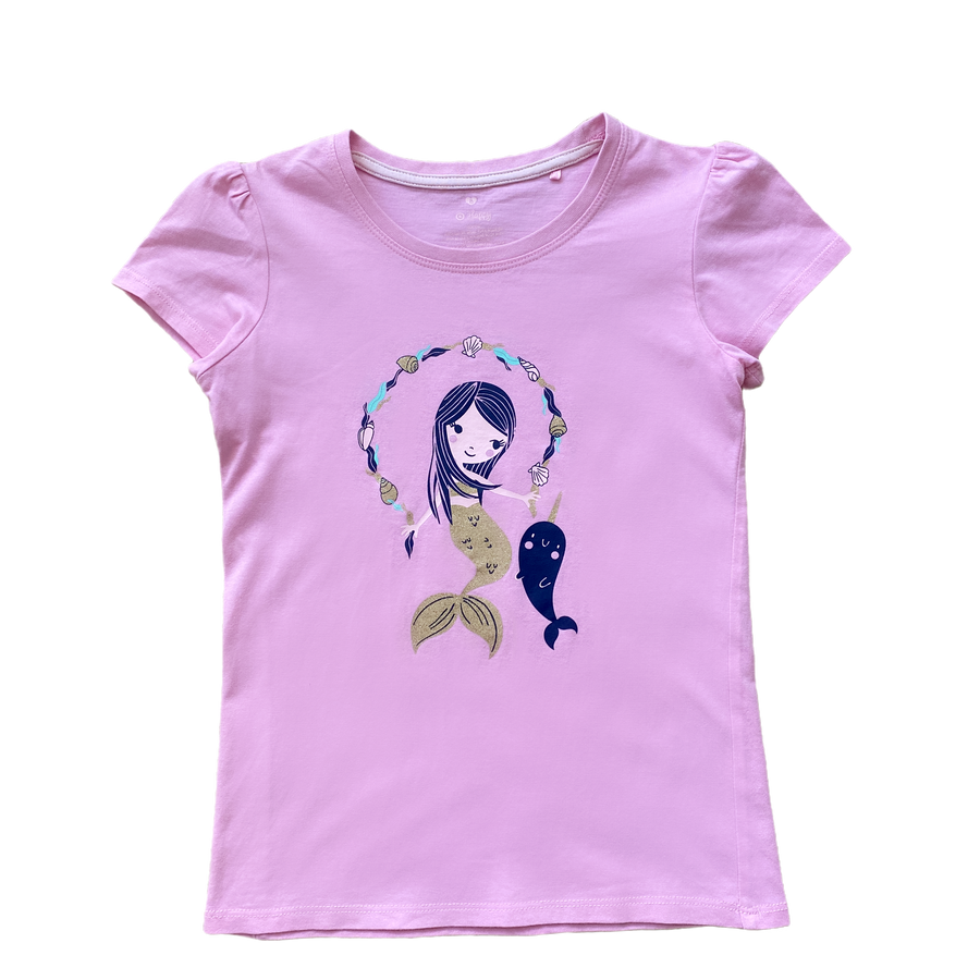 Happy Pink mermaid tee - Size 8
