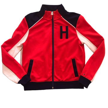 Tommy Hilfiger Red zip jumper - Size 8