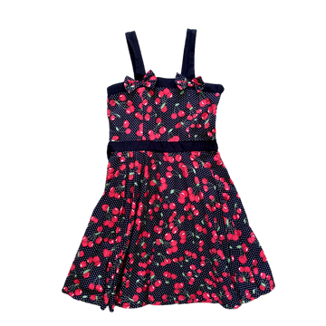 Little Miss Elinor Sleeveless Dress with Cherry Print Size 12