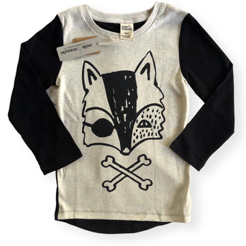 Milk & Masuki Fox pirate tee NWT - Size 4