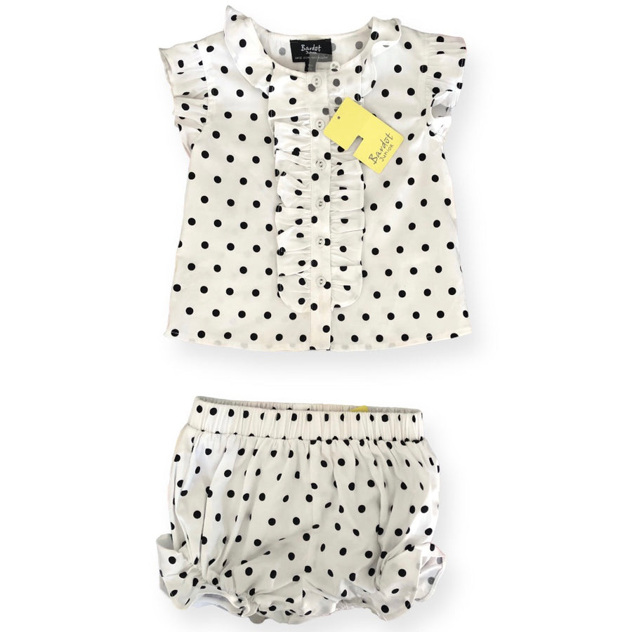 Bardot Polka dot top & shorts set NWT - Size 2