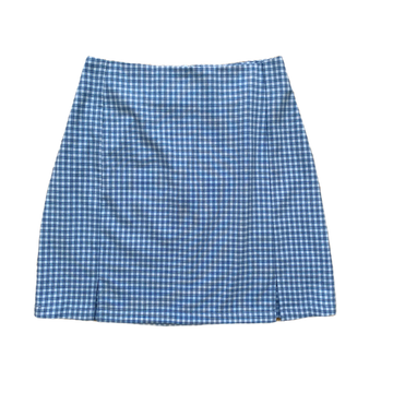 Brandy Melville Mini Skirt Blue Check Size 12