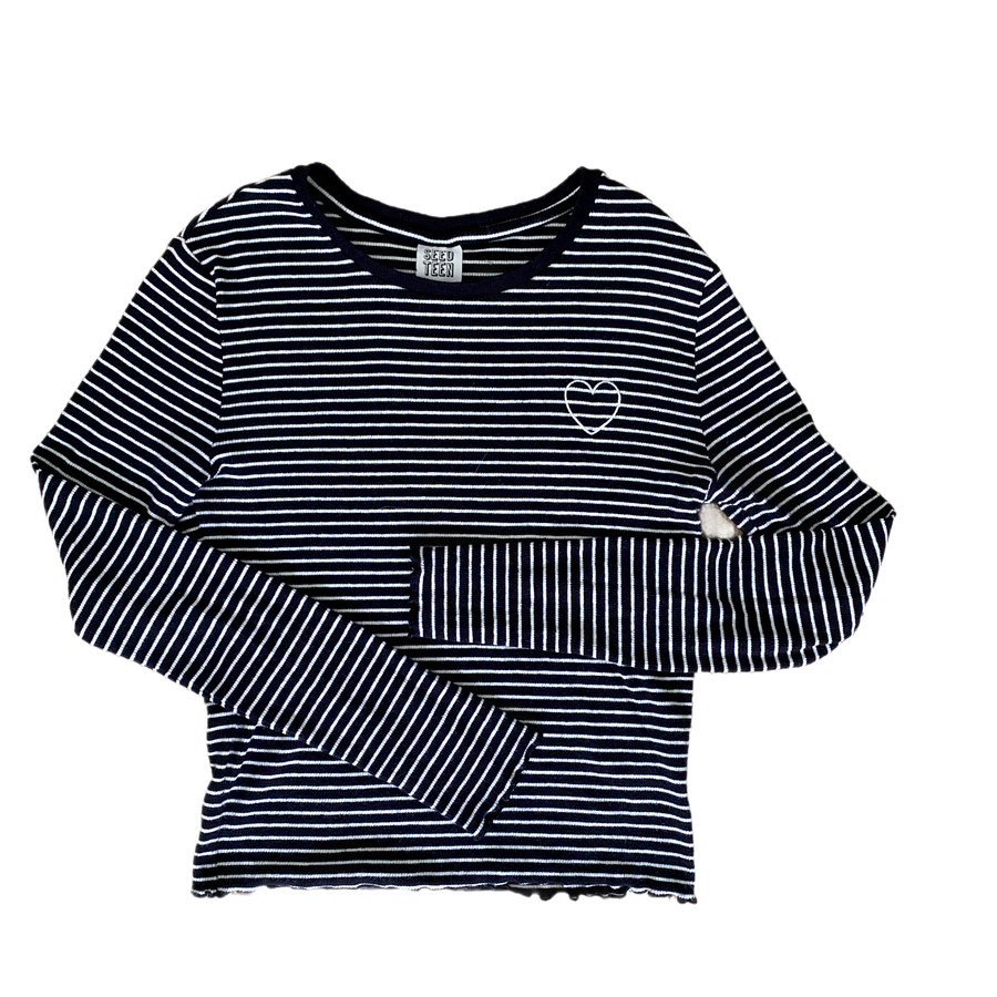 Seed Teen Longsleeve Blue Top Size 14