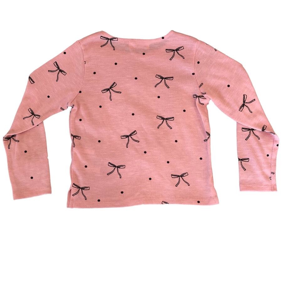 H&M Pink bow tee - Size 4