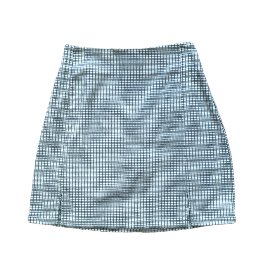 Brandy Melville Mini Skirt Green Check Size 12