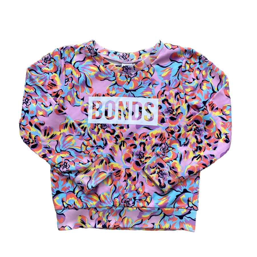 Bonds L/S multicoloured jumper - Size 7