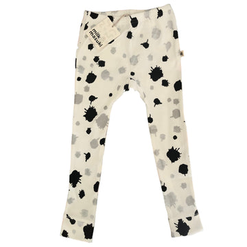 Milk & Masuki B&W paint splatter tights NWT - Size 5