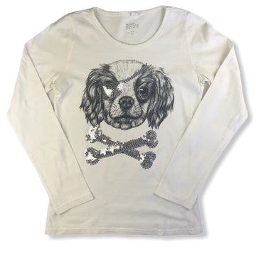 GB dog with sequin tee - Size 12
