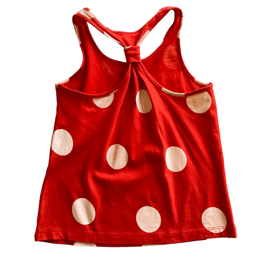 Zara Kids red Polka Dot racer back singlet - Size 3