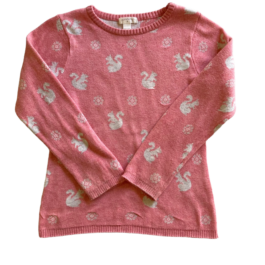 Purebaby Pink and white Jumper - Size 4