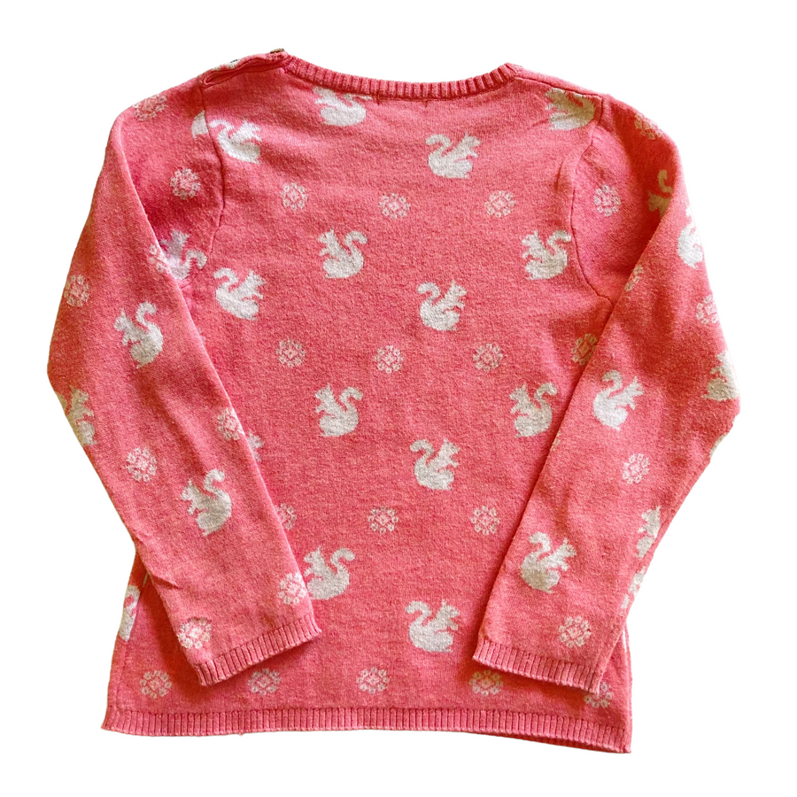 Purebaby Pink and white Jumper - Size 4