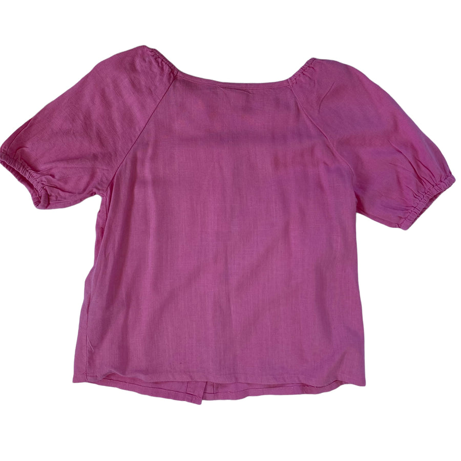 Cotton On Hot pink front button blouse -Size 8