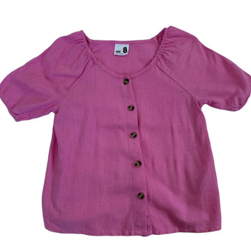 Cotton On Hot pink front button blouse -Size 8