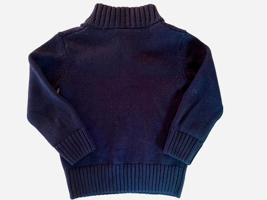 Ricochet Kids Zip up navy sweater - Size 2