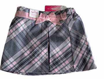 Target Grey/Pink Tartan Skirt - Size 4